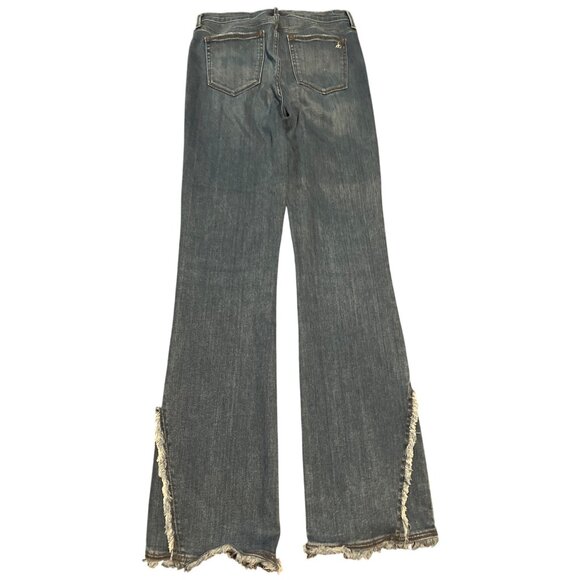 Sam Edelman The Stiletto Boot High Rise Bootcut Jeans Size 29 Blue Denim‎ Frayed - Picture 7 of 7